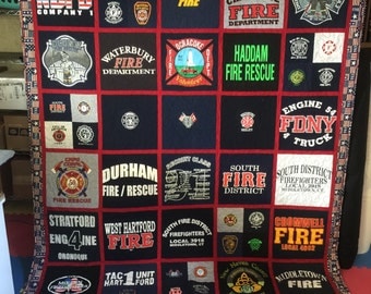 Tee Shirt Quilt Custom Made - Memory Quilt Made From 15 to 49 t-shirts