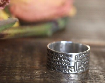 Anello Padre Nostro In Argento 925 - Regolabile - Gioiello Religioso - ML - Foto 3