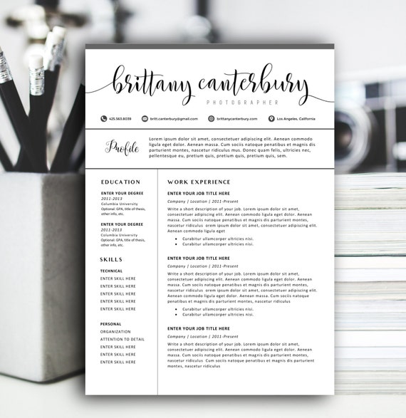 Creative Resume Template Modern Resume Design for Word 12