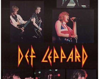 Def Leppard Live Collage Vintage Poster
