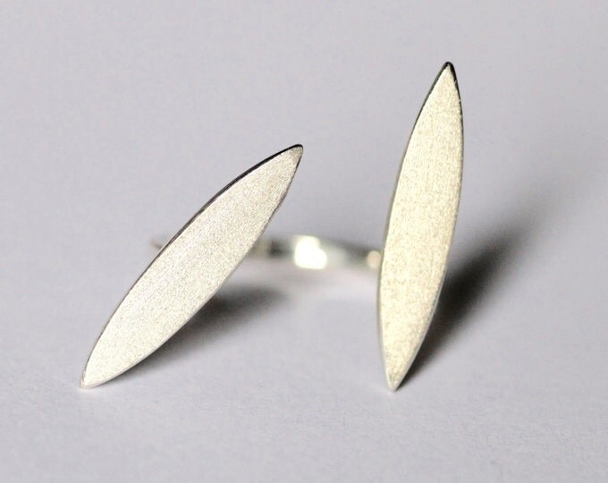 Silver ring - Gold open ring - Sterling silver ring - Cuff ring - Leaf ring - Silver leaf ring - Gift for her - Womens ring