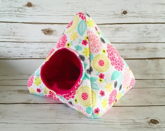Hedgehog Bed | Guinea Pig Bed | Small Animal Bed | Hedgehog House | Guinea Pig House | Rat Bed | Tent Floral Custom Pick from 200 Fabrics