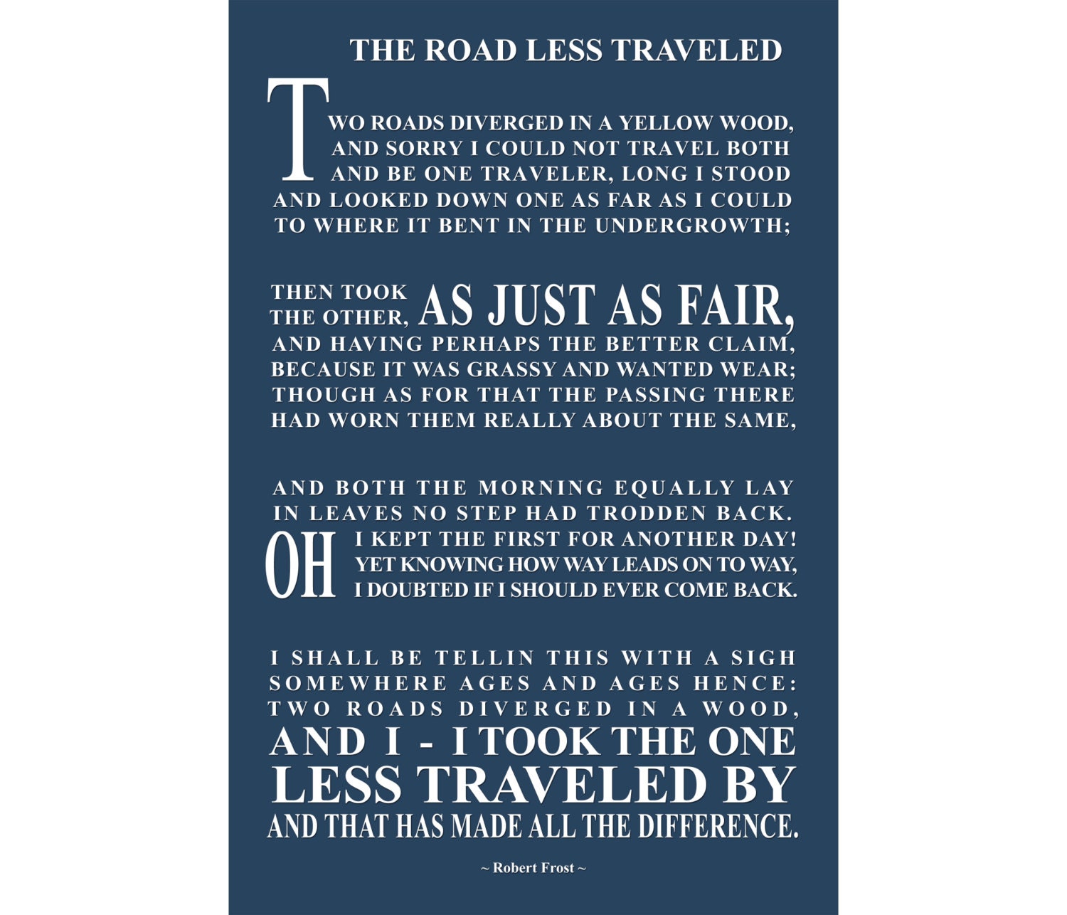 The Road Less Traveled Robert Frost Ready To Hang Canvas   Il Fullxfull.863911873 85hd 