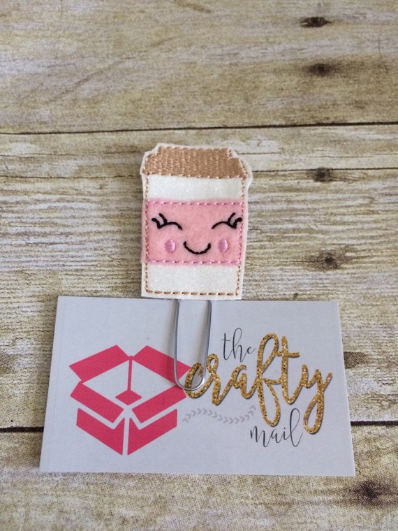 Happy Coffee Glitter Planner Clip/Paper Clip/Feltie Clip.