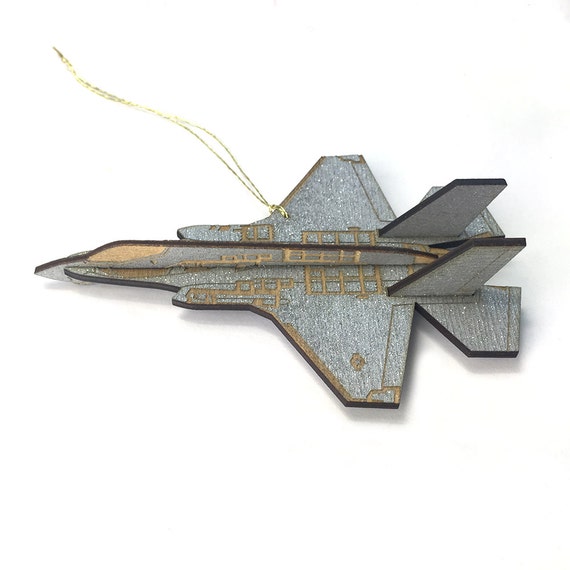 Wooden F-35 Lighting II Airplane Fighter Jet Christmas