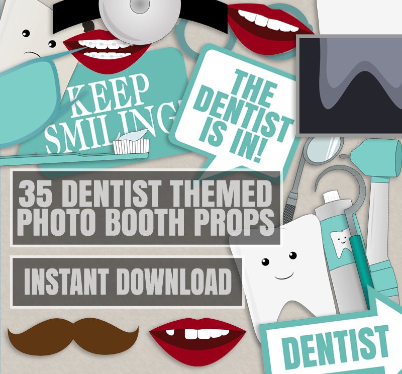 35 Dentist Themed Party Photo Booth Props Dentist props love