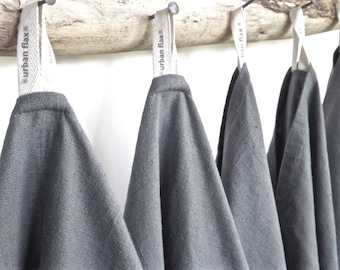 Grey Linen Dish Towels (6), Grey organic towels, Grey Linen Kitchen Towels, Grey Hand Towels, Grey linen towels