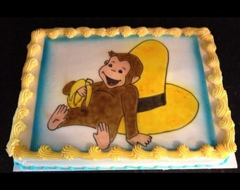 Fondant Curious George Cake Topper