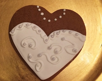 Bridal Heart Shaped Cookies