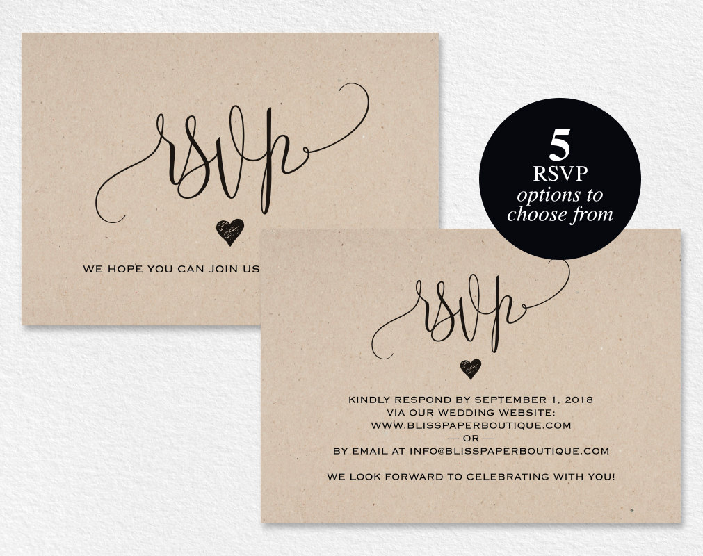 Wedding Invitations With Rsvp Postcard 1