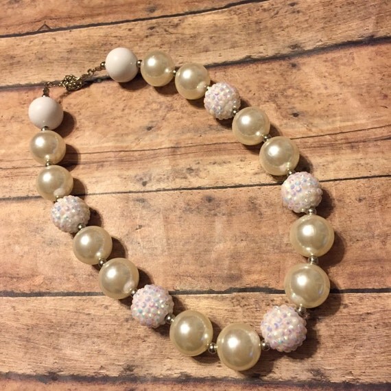 Baby necklace baby jewelry white baby girl by BBgiftsandmore