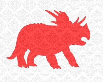 Triceratops Dinosaur Tyrannosaurus Monogram Dino SVG DXF STUDIO ai eps png scalable vector instant download commercial use cutting file