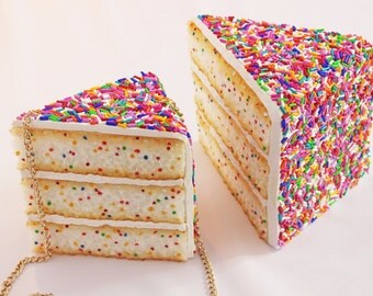 Sprinkles Cake Purse Clutch Bag Accessories Jewelry Fun Pie Cake Food Jewelry Pastries Color Design Rommydebommy Sweet Cute Kawaii