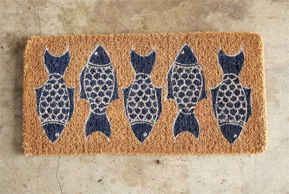 Fish Doormat Welcome Mat by ReclaimedGoodsUSA on Etsy