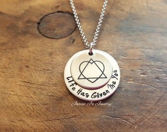 Life Has Given Me You Necklace, Adoption Gift, Adoption Announcement Gift, Adoption Jewelry, Adoption Symbol Necklace, Gotcha Day Necklace