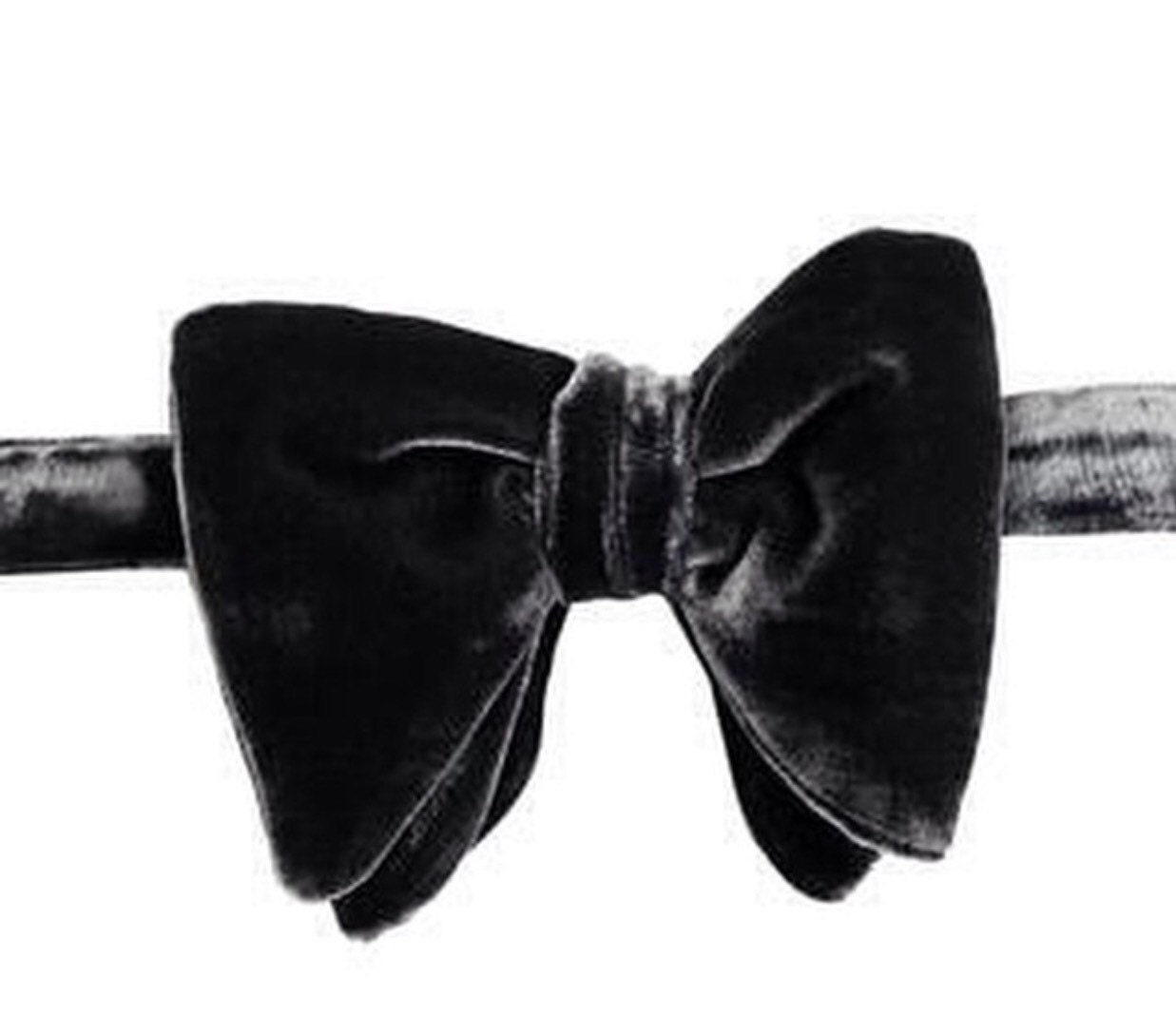 Oversized bow tie Black Velvet bowtie Mens big bow tie