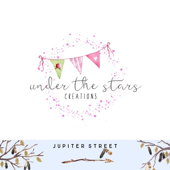 Logo Design-Wreath Logo-Pendant Logo-Small by JupiterStreetDesigns