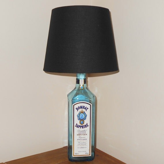 Bombay Sapphire Table Lamp by HeartofGlassUK on Etsy