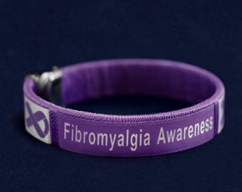 Fibromyalgia awareness bangle bracelet