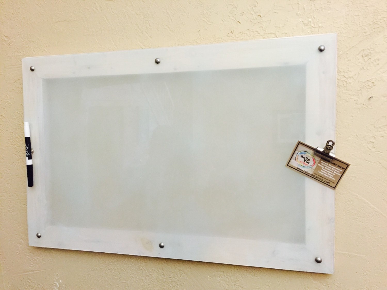 24x28 Dry Erase Board Framed Frosted Plexi Glass