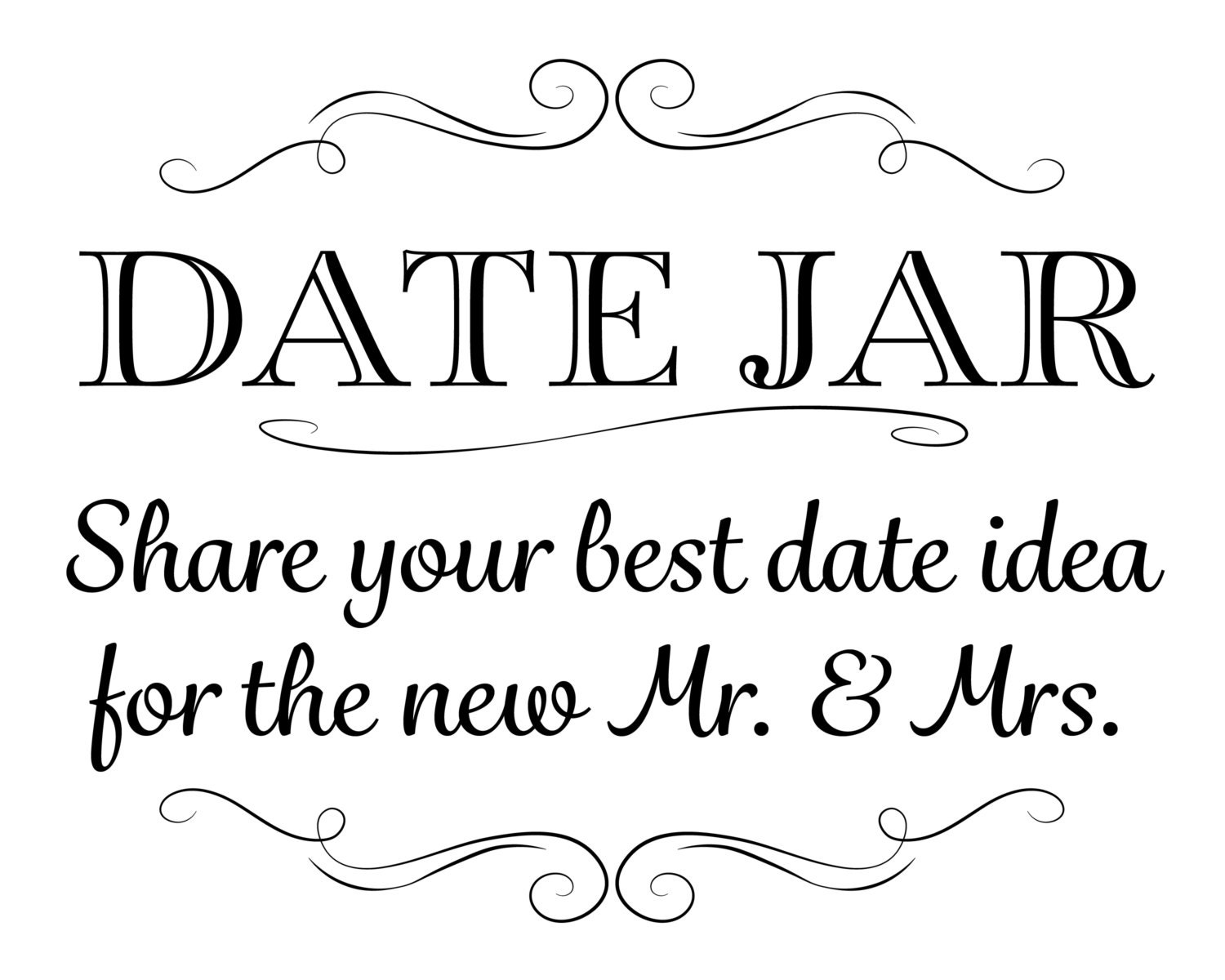 Template Free Date Night Jar Sign Printable Free
