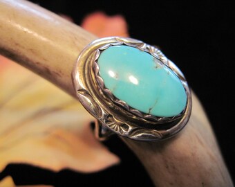 Turquoise ring signed by the maker