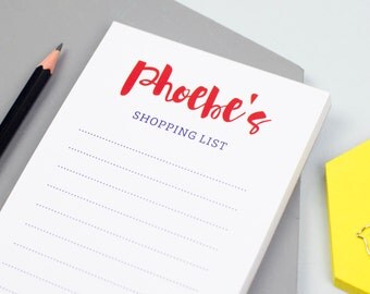 Script Shopping List Notepad - Personalized Notepad - Personalized Paper Pad - Custom To Do List - Custom Paper Pad - Back To School