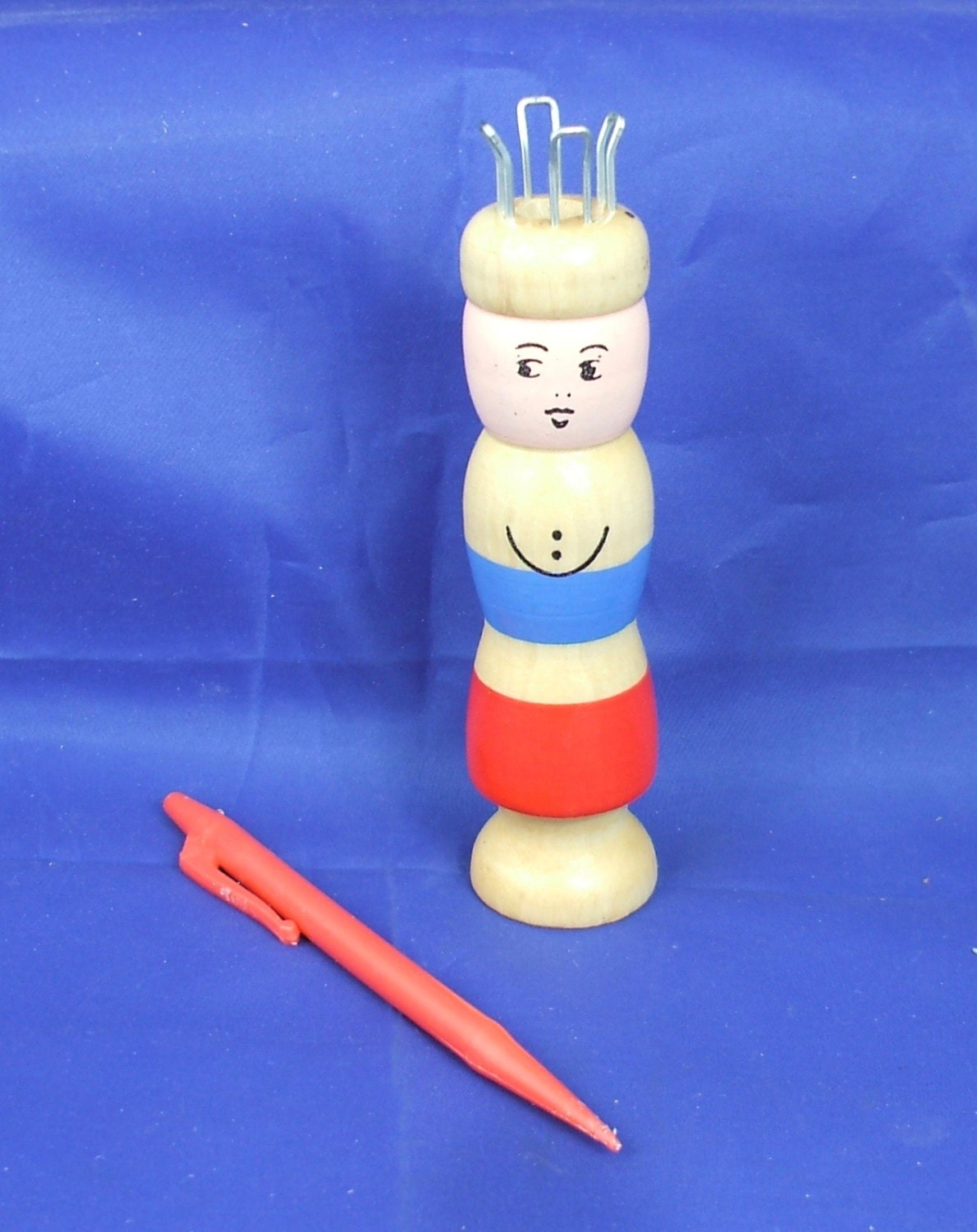 wooden spool doll