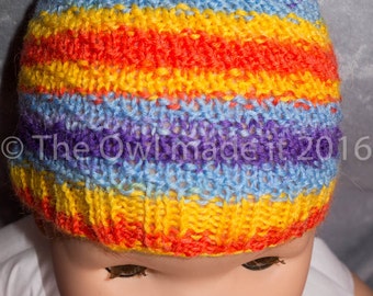 Hand knit baby hat, baby girl hat, baby wool hat, kids knit hat, kids autumn, gift for kids, kids fall, kidswear, UK sellers only