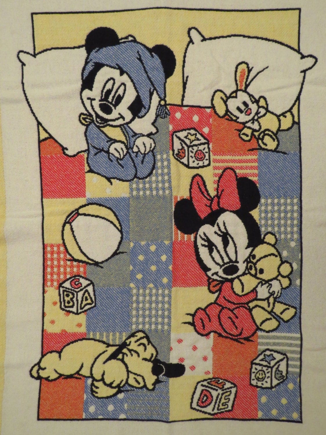 Vintage Mickey Mouse Baby Blanket