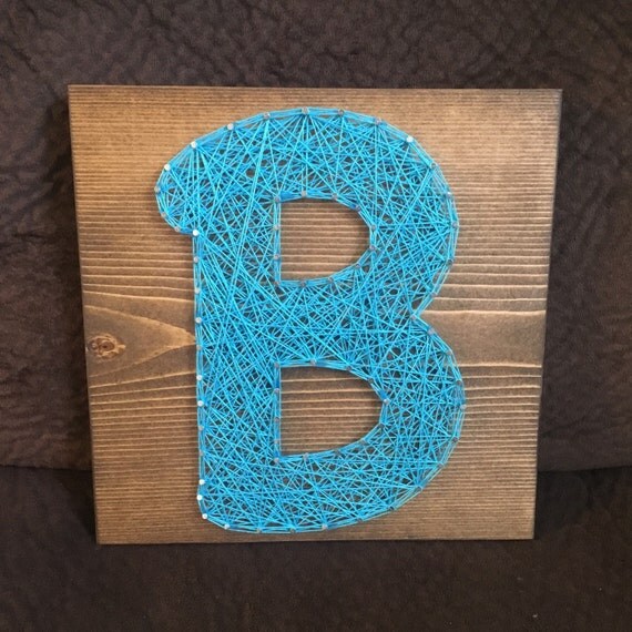 CUSTOM Letter/Initial String Art name wall decor nursery