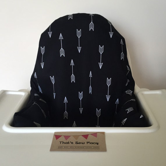 Monochrome arrows IKEA Antilop highchair blames by ThatsSewMacy