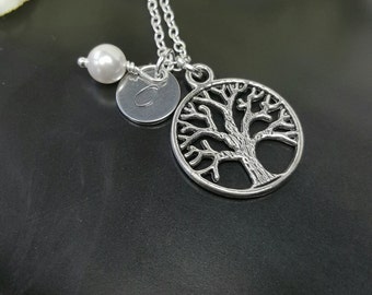Tree of Life Jewelry, Tree-of-Life Necklace, Family Tree Necklace, Tree of Life Charm, Gifts for Her Under 20, Mother's Day Grandmother Gift