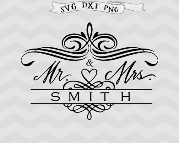 Download Mr and Mrs svg Mr and Mrs with space for name SVG file Cutting