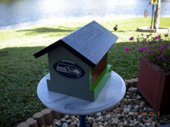 seattle seahawks wood bird feeder nfl football hand seattle seahawks wood bird feeder nfl football hand