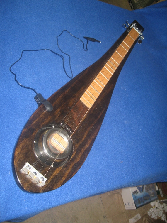 Solid Body Water Drop Electric Mountain Dulcimer by HotTurnings