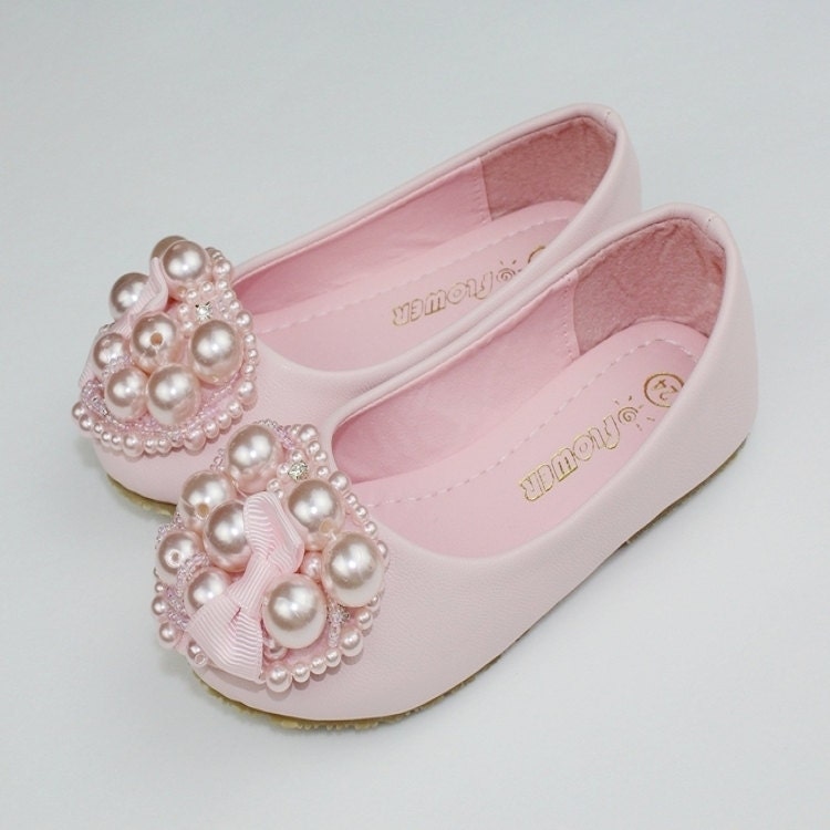 Light Pink Flower Girl Shoes/ Toddler Girl by Flowerlodge on Etsy