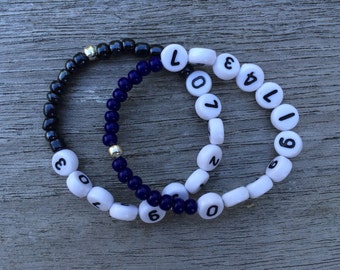 Child, Kids Security Telephone/Cell Number Bracelet - Number, Letter, Name or Phrase.