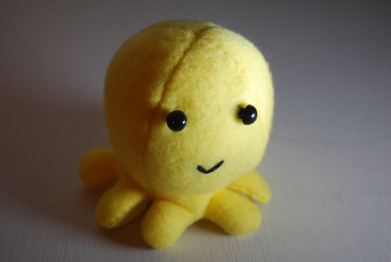 octopus plush yellow