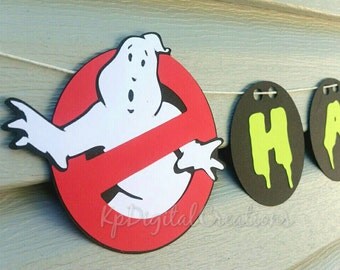 Ghostbusters party, Ghostbusters birthday, Ghostbusters, ghostbusters banner, birthday party banner, Name banner, slimer, ghost party, slime