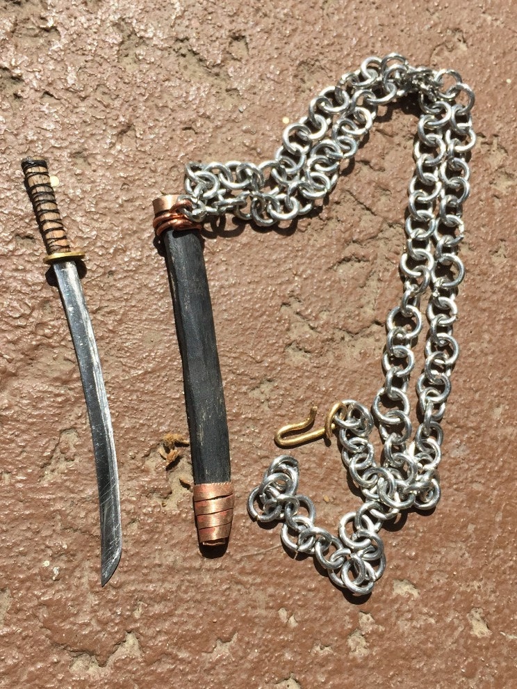 Real Steel Katana Necklace