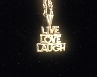 1970's Live, Love, Laugh Necklace