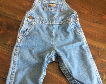 Vintage Oshkosh Vestbak jean 18 month overalls/vintage kids overalls/18 month/