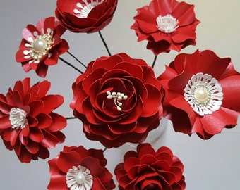 Paper Flower Bouquet-Wedding Bouquet-Bride Bouquet-Paper Flowers-Birthday Gift-Gift-Home Decoration-Special Occasion-Annyversary