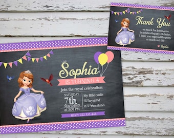 Sofía la primera invitación fiesta imprimible con tarjeta libre gracias