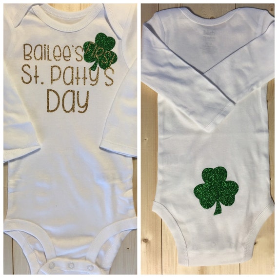 babys first st patricks day onesie