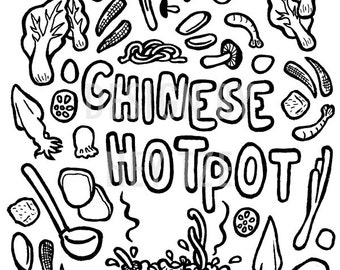 Download Chinese food art | Etsy