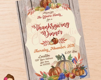 Thanksgiving, Thanksgiving invitation, Thanksgiving invite, Thanksgiving dinner invite, Thanksgiving party, Thanksgiving dinner invitation.