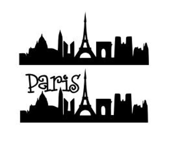 Download Paris Skyline Silhouette SVG Studio 3 DXF AI. Ps and Pdf