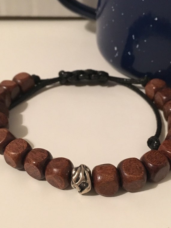 Mens bracelet wooden bracelet masculine by ValeriesJewellery